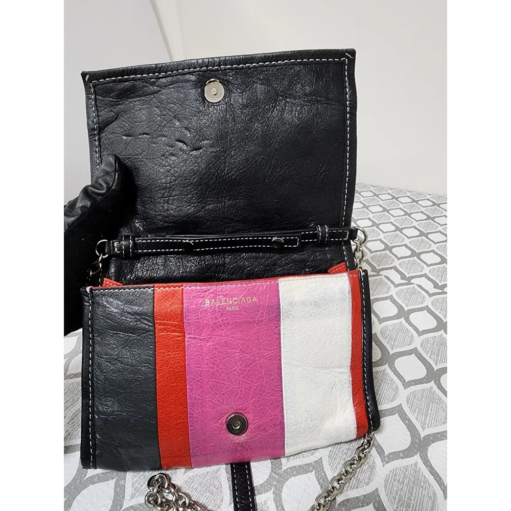 Balenciaga Bazar Chain Crossbody Bag Multicolored